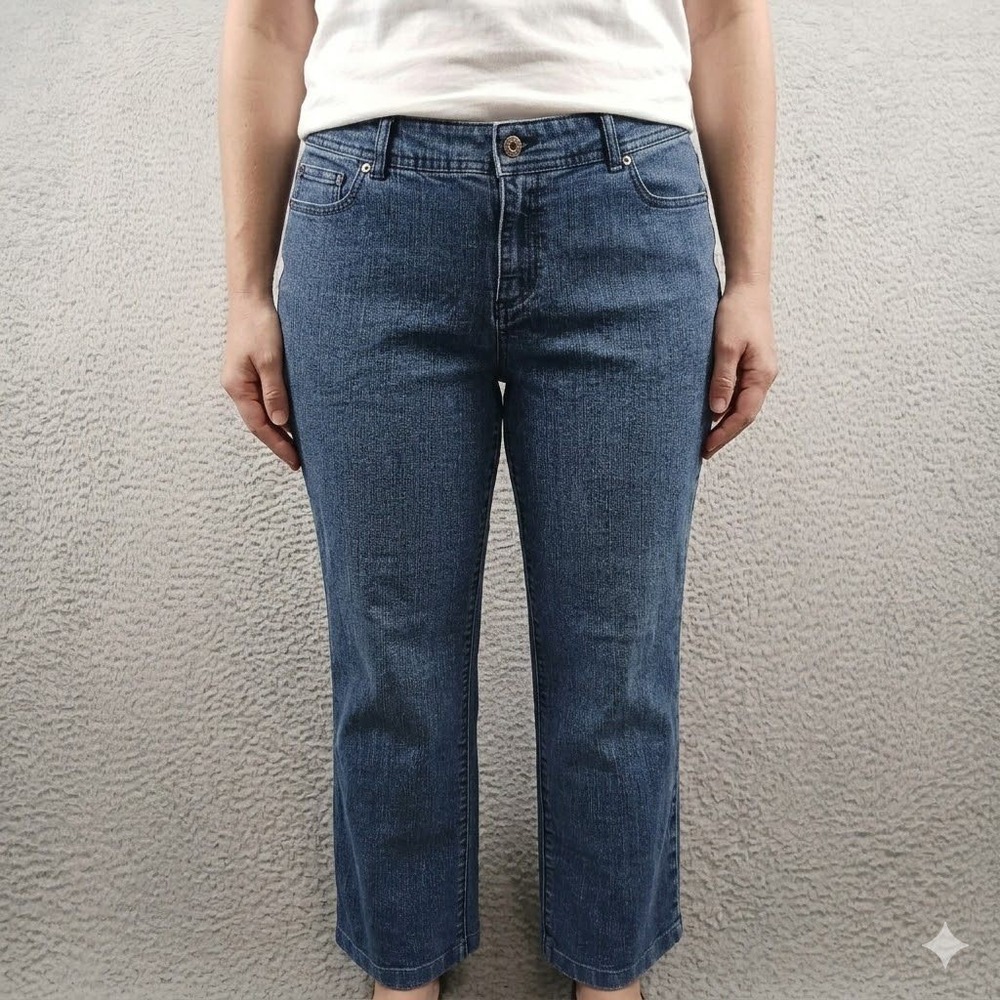 Chico's Back Pockets Chico's Bootcut Jeans Size 2 Short Medium Wash Cotton